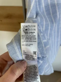 Długa lniana błękitna sukienka M&S Collection