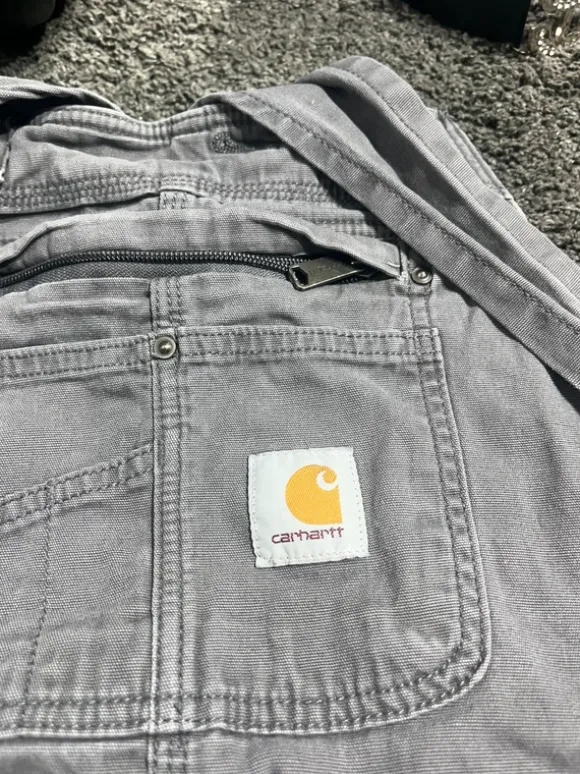 dungarees carhartt gray szare spodnie ogrodniczki swag