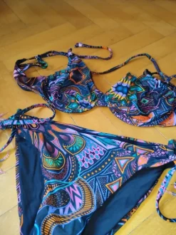Dwustronny strój kąpielowy bikini dwuczęściowe Medicine wzory czarny lato wakacje summer2026