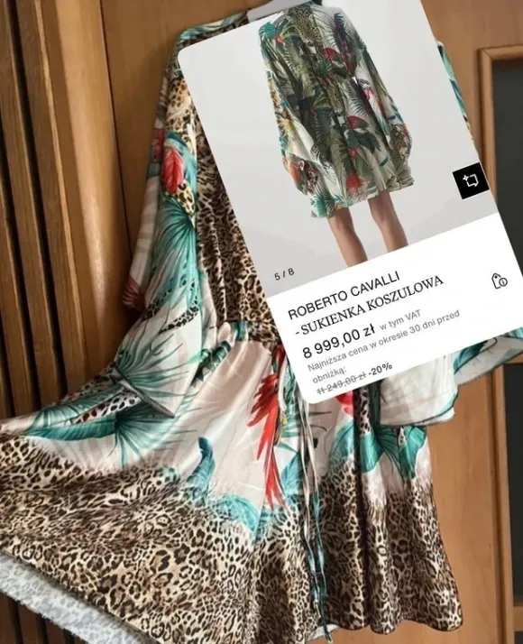 Elegancki kombinezon L-xxl wzór Roberto cavalli