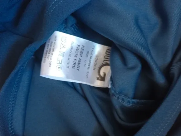 Elegancki kombinezon walG granatowy navy L odkryte ramiona bandea hiszpanka
