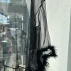 Feather trim robe