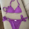 Fioletowe bikini dwuczęściowe kostium kąpielowy fioletowy