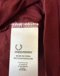 Fred Perry Ringer T-shirt męska koszulka bordowa Oxblood men’s tee casual streetwear drip boxy