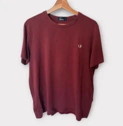 Fred Perry Ringer T-shirt męska koszulka bordowa Oxblood men’s tee casual streetwear drip boxy