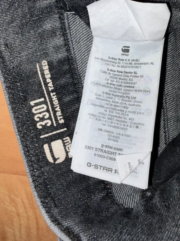 G Star straight tapered 3301
