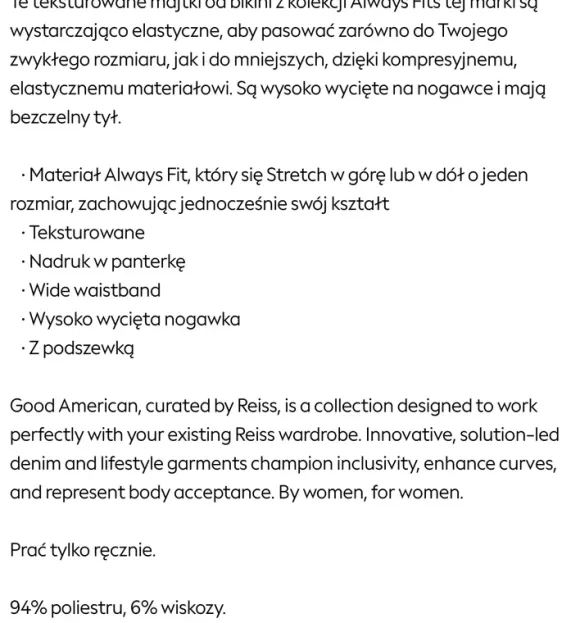 Good American strój kąpielowy S 36 swimsuit