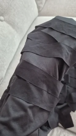 Gothic svarta tights med remdetaljer