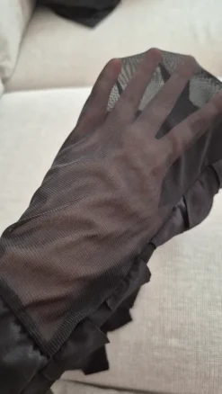 Gothic svarta tights med remdetaljer
