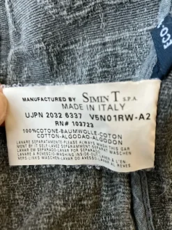 Grå figursyet denimjakke jaquard
