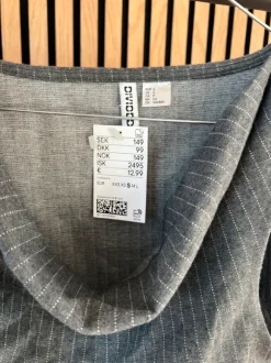 Grå stribet top