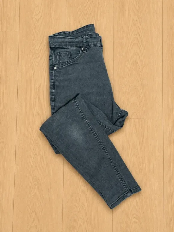 Grafitowe jeansy slim fit Shein S (196)