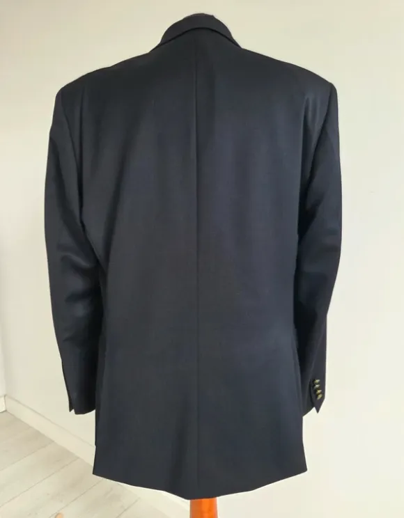 Granatowa marynarka 100% wełna, woolmark unisex oldmoney