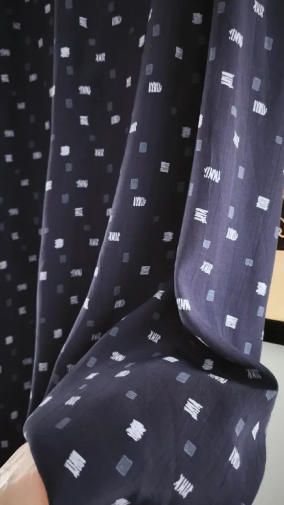 Granatowa spódnica midi vintage Petite by Inclinations wzór geometric french chic