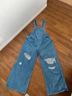 Gravid jeansbyxdress