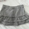Gray denim skirt