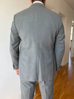 Grey blazer in wool stretch 58L, Slim fit, Grey