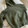 Grøn strik hoodie