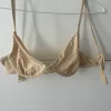 Gul bikini top med små blomster