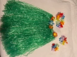 Hawaii-set / Hula-kjol med blomkransar
