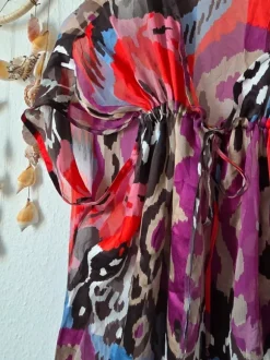 heartmade julie fagerholt silk blouse multicolor boho designer top