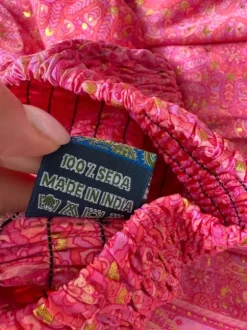 Hindi podnie indyjskie boho z szerokimi nogawkami gumka w pasie wiosenne