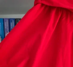 H&M Premium czerwona spódnica midi 100% bawełna rozkloszowana NOWA S