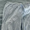 H&M pyjama bukser stribede blå hvid størrelse Small