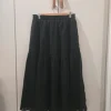 H&M svart lång kjol M/L