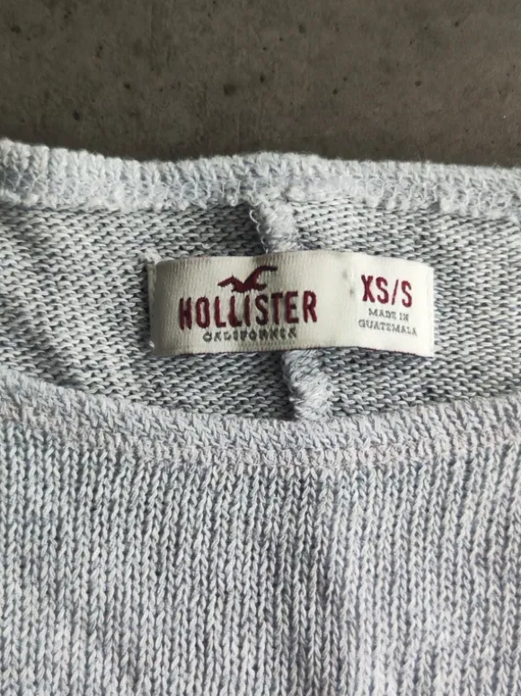 Hollister Bluzka Ażurowa Asymetryczna High-Low XS/S Oversize