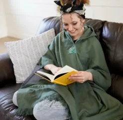 Hooded blanket-poncho