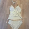 Hvid-beige tankini