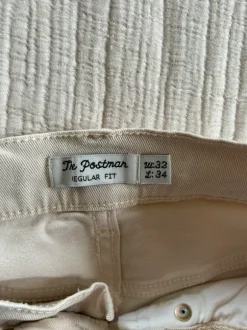 Jeans/byxa twill beige, creme, size 32x34 - Dobber