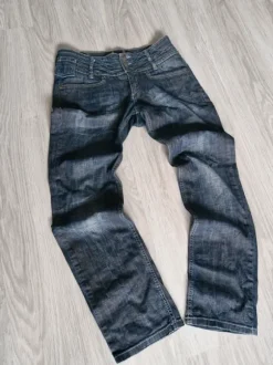 Jeansy Kon & Mon Y2K Cyber Grunge Unikatowy Pas Bootcut Vintage