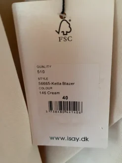 Kavaj, creamfärgad