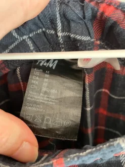 Klassisk grunge ternede bukser i 100% bomuld – Blød bomuld – Str. M fra H&M