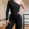 Kombinezon damski czarny one shoulder M elegancki Classic Chic old money wesele hit viral
