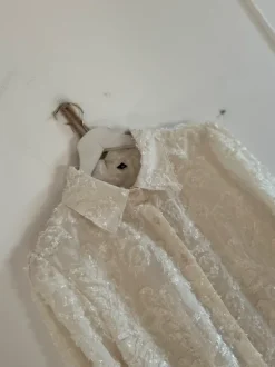 Komplet boho haft śmietankowy koszula + spódnico spodenki XL lato