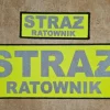 Komplet naszywek Straż Ratownik mała, duża, z rzepem