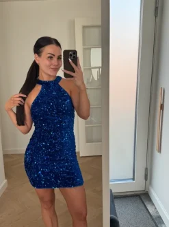 Kort sequin kjole