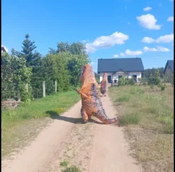 Kostium strój przebranie Pompowanego dmuchanego Giga dinozaura dla dorosłych i młodzieży