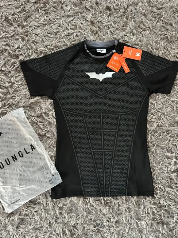 Koszulka Kompresyjna YoungLA Batman Czarna