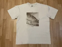 Koszulka męska t-shirt z nadrukiem bawełniana jasnobeżowa Salomon M góry trekking outdoor