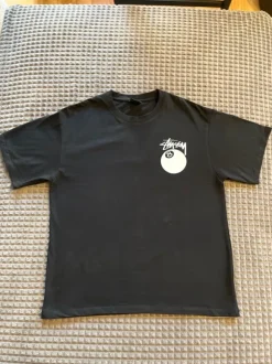 Koszulka stussy z kulą bilardową czarna