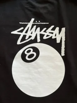 Koszulka stussy z kulą bilardową czarna