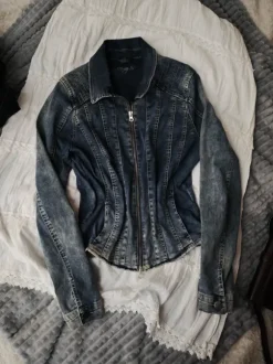 kurtka dżinsowa denim jacket fitted vintage y2k