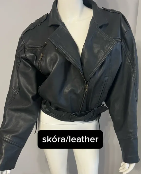 Kurtka skóra naturalna leather vintage bicker rockowy styl