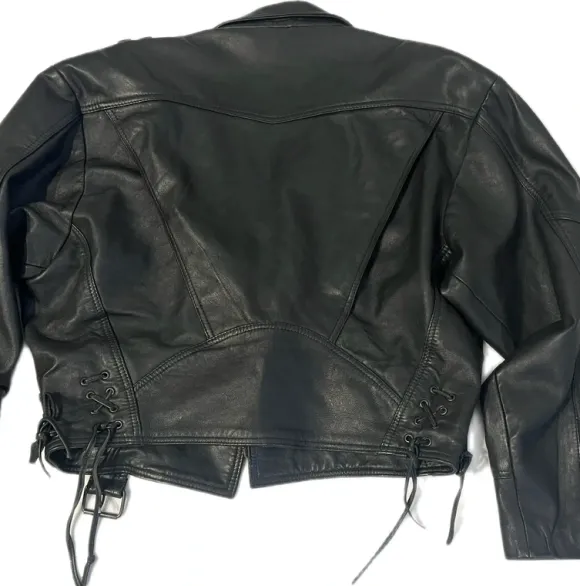Kurtka skóra naturalna leather vintage bicker rockowy styl