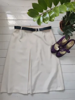 Laadukas vaalea midi vintage hame