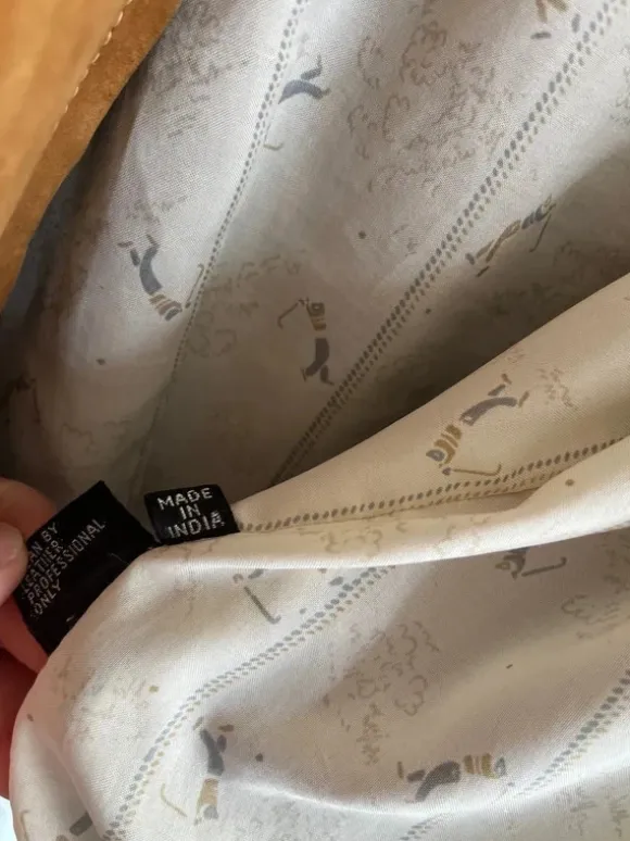 Läder vintage bomber jacka